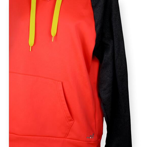 BCG Womens Performance Coral Pink Gray Colorblock Hoodie L - Picture 3 of 7